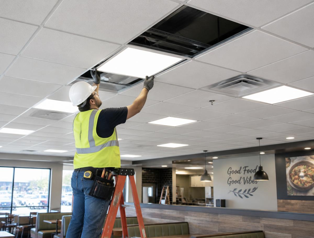 Ceiling and fixture installation